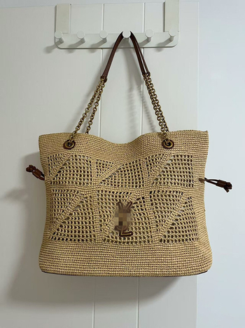 Y Family Yangshulin Visoka verzija Jamieshopping Upletena Lucky Bag Tote s lančićem za plažu, rameni i crossbody za žene