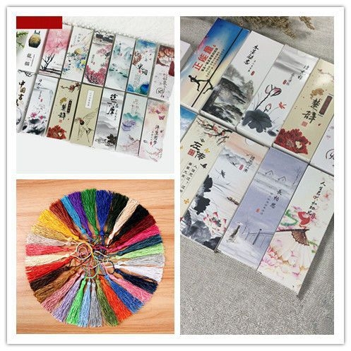 Set de 30 semne de carte din hârtie, în stil retro chinezesc, cu poezii estetice inspirate de Twenty-Four Solar Terms, pentru elevi.