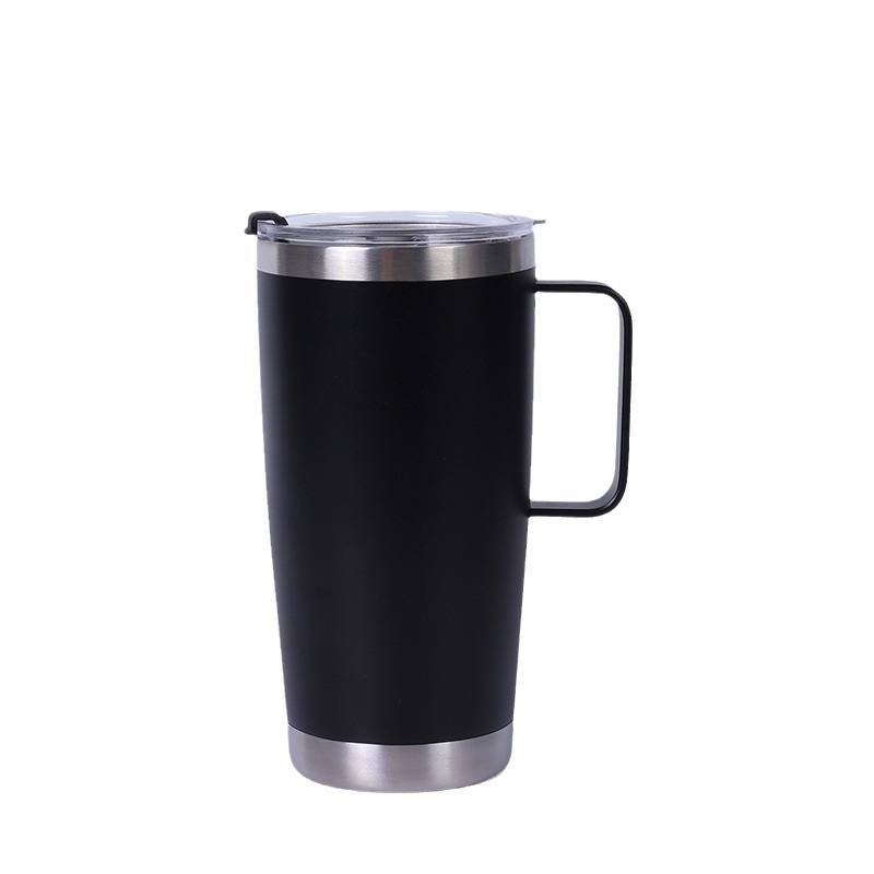 Nou model: Cana auto din oțel inoxidabil 20oz, cu mâner și pai, izolație în vid – interior 304, exterior 201