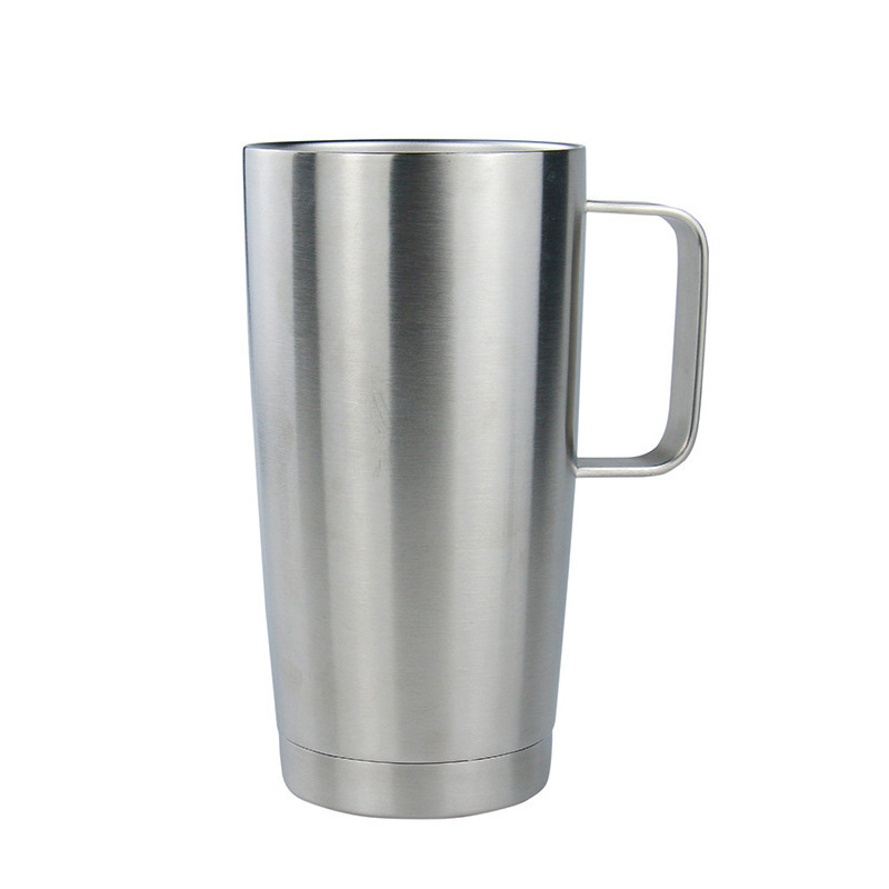 Nou model: Cana auto din oțel inoxidabil 20oz, cu mâner și pai, izolație în vid – interior 304, exterior 201
