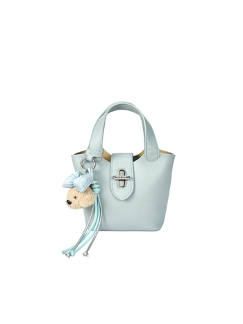 Ženska plava vedierova torbica Sea Salt s ramenskim i crossbody remenom
