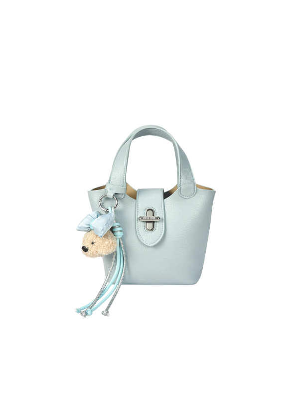 Ženska plava vedierova torbica Sea Salt s ramenskim i crossbody remenom