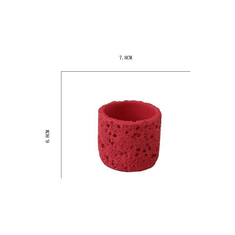 Ghiveci din ciment Morandi alb-lapte cu textură de piatră vulcanică, stil Nordic, pentru birou și locuință