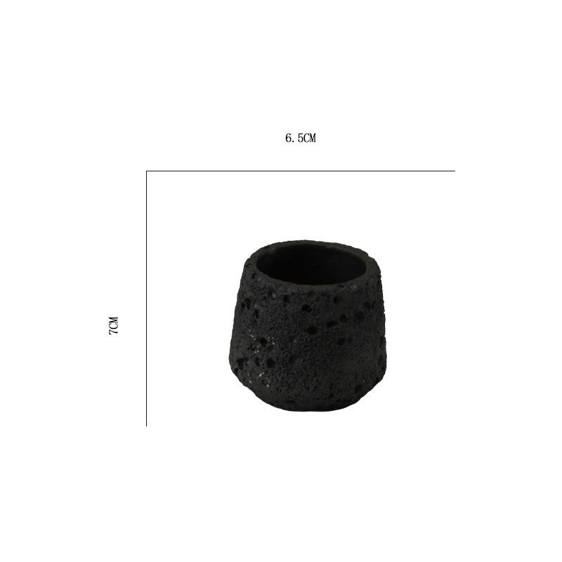 Ghiveci din ciment Morandi alb-lapte cu textură de piatră vulcanică, stil Nordic, pentru birou și locuință