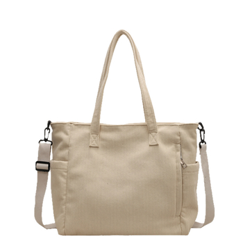 Ženska Corduroy Tote torba – Velika kapaciteta, za svakodnevnu upotrebu, za školu i posao, preko ramena ili crossbody