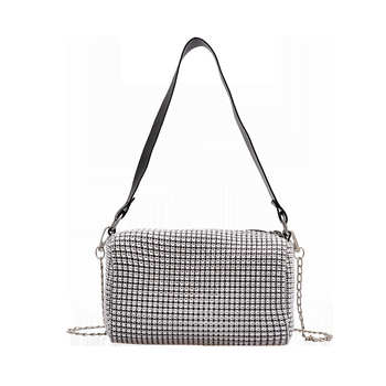 Popularna kozmetička torbica za žene s lancem i kristalima, ramenska/crossbody torba, jesen-zima 2022.