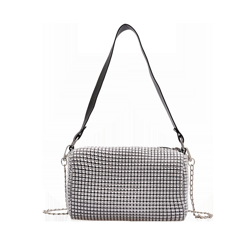 Popularna kozmetička torbica za žene s lancem i kristalima, ramenska/crossbody torba, jesen-zima 2022.