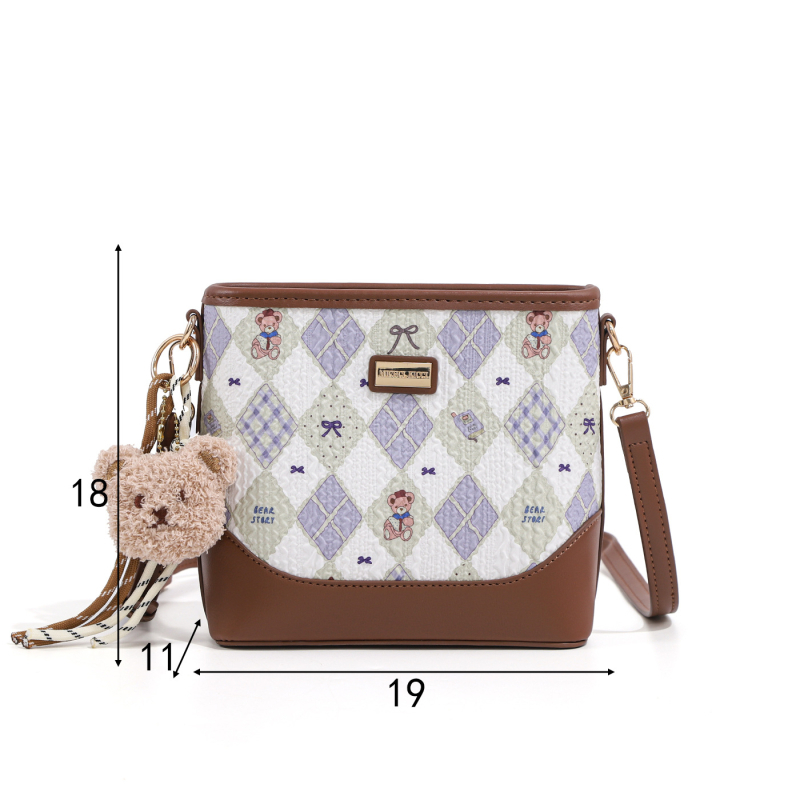 Micherr MICHCLKICCI Mala Print Bucket Torba s Crossbody Remenom