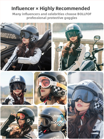 Denné/nočné dvojúčelové motocyklové retro okuliare pre prilbu Harley, vetruodolné, farebne meniteľné, kompatibilné s dioptrickými okuliarmi