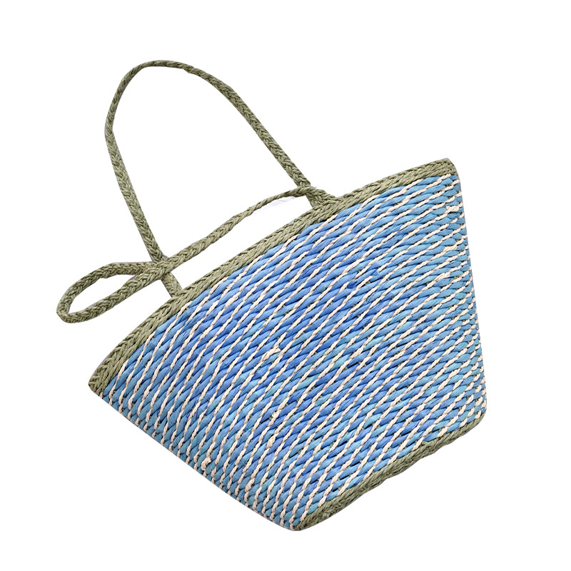 Vintage slamena tote torba, upletena, s remenom za nošenje preko tijela, za svakodnevnu upotrebu