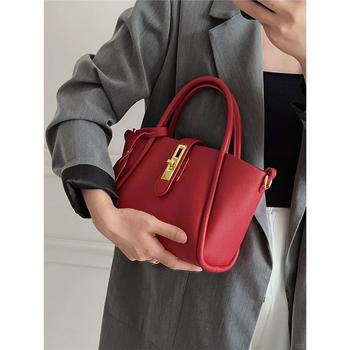 Crvena ženska torbica bucket bag, ručna, za žene, 2025 jesen-zima, velika kapaciteta, preko ramena