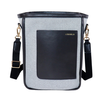 Bucket torba s prilagođenim logom, retro stil, ženska crossbody torba od platna s pletenom teksturom, vrhunski dizajn