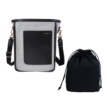 Bucket torba s prilagođenim logom, retro stil, ženska crossbody torba od platna s pletenom teksturom, vrhunski dizajn