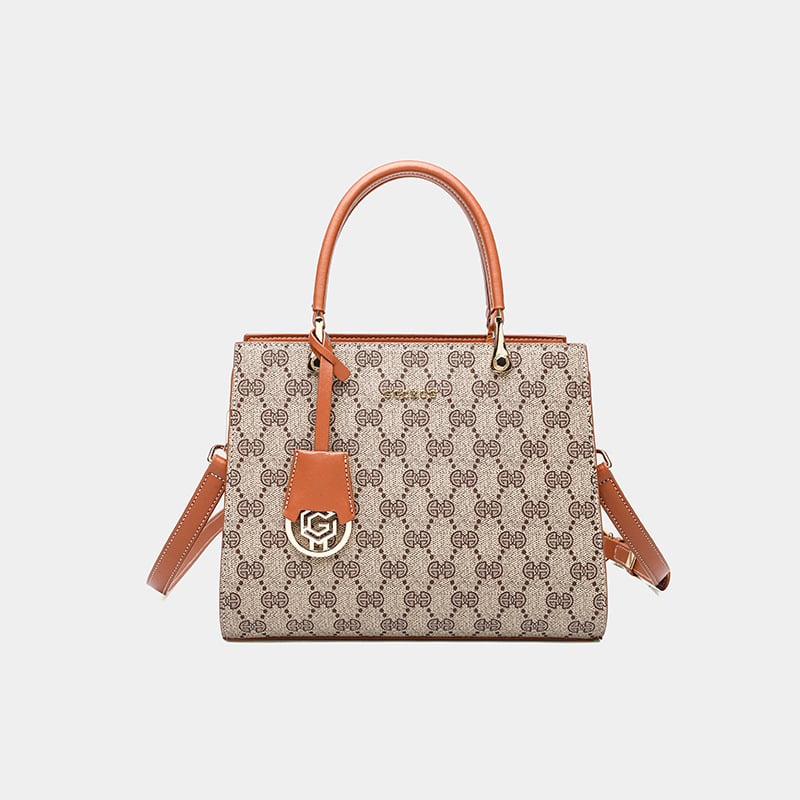 Ženska PU kožna torbica s otiskom, crossbody torba, korejski stil, srednja veličina, jesen-zima 2025