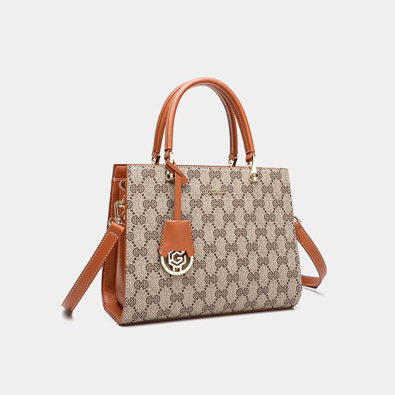 Ženska PU kožna torbica s otiskom, crossbody torba, korejski stil, srednja veličina, jesen-zima 2025
