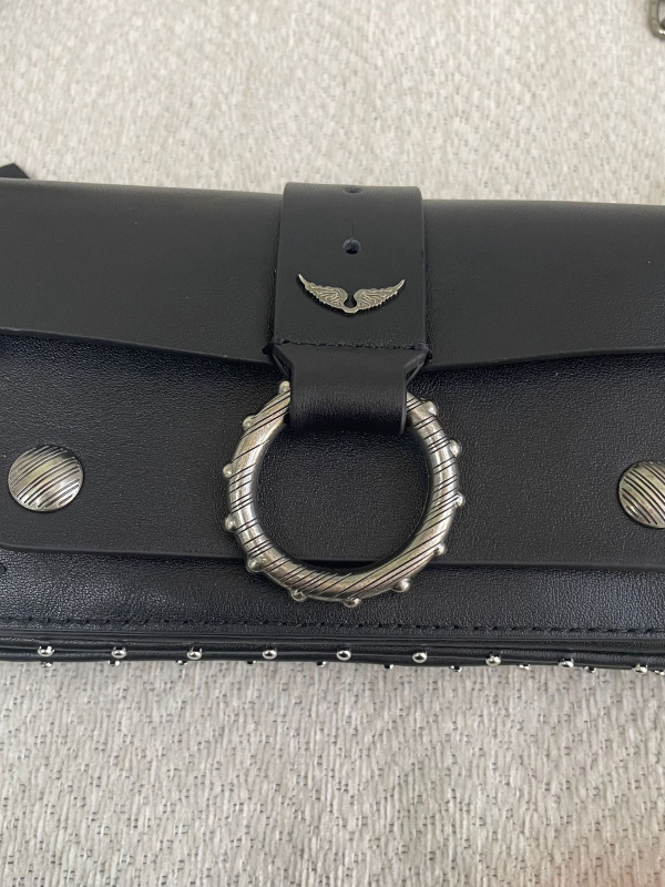 Klasična ženska torbica Zv od prve klase teleće kože, mini kvadratna torbica s crossbody remenom i džepom za telefon