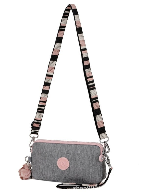 Ženska Monkey Bag: nylon crossbody torbica u stilu koverti, mala, model K13226, s džepom za karticu