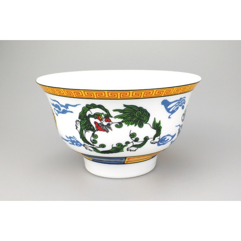 Vas din porțelan pentru ceai cu unt, stil tibetan etnic, diametru 12 cm, vas cu dragon pentru ceai cu lapte și recuzită pentru dans Mongol