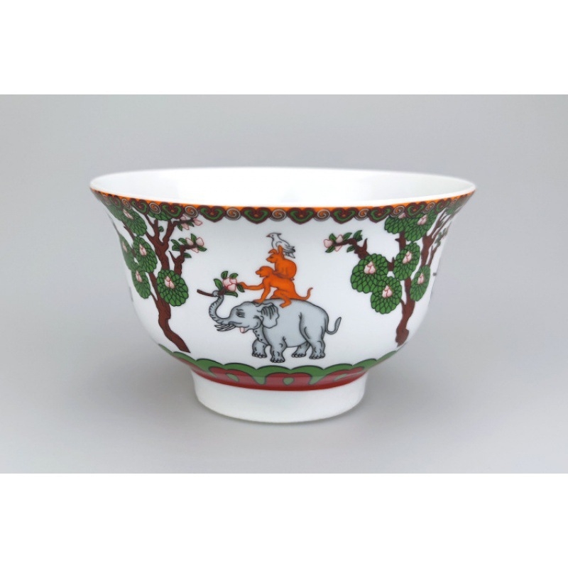 Vas din porțelan pentru ceai cu unt, stil tibetan etnic, diametru 12 cm, vas cu dragon pentru ceai cu lapte și recuzită pentru dans Mongol