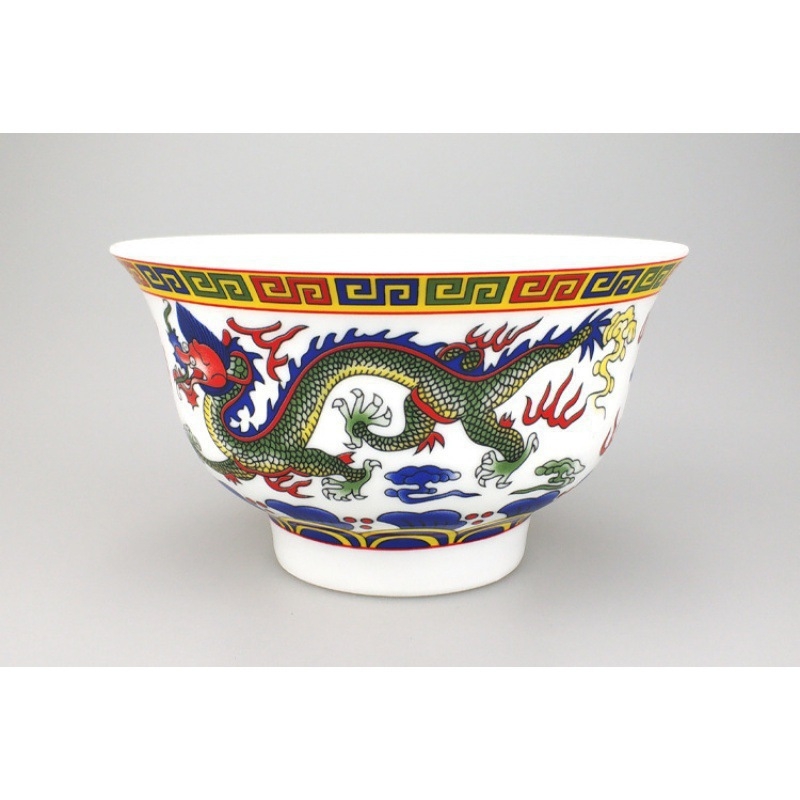 Vas din porțelan pentru ceai cu unt, stil tibetan etnic, diametru 12 cm, vas cu dragon pentru ceai cu lapte și recuzită pentru dans Mongol
