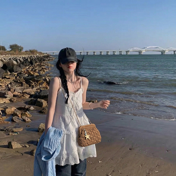Torba od pletene slamene velike kapacitete za žene – casual crossbody za plažu
