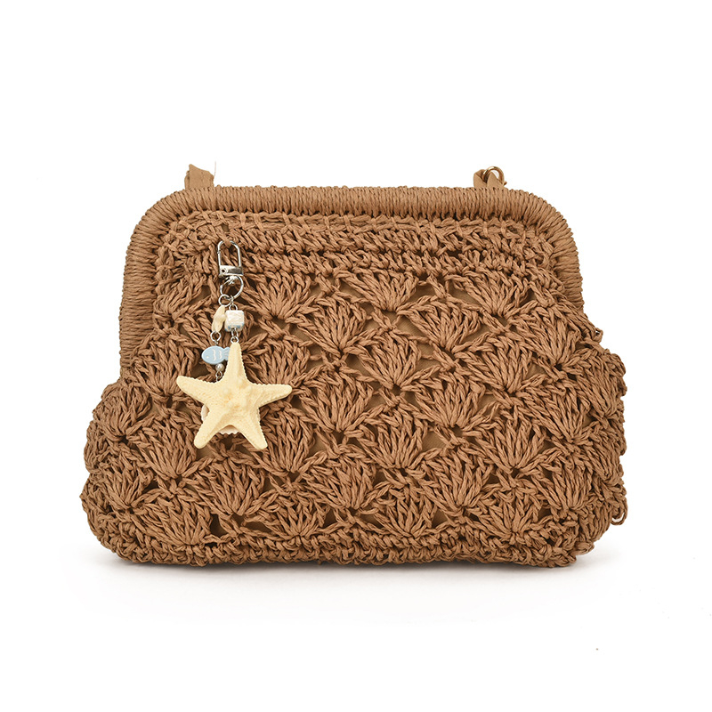 Torba od pletene slamene velike kapacitete za žene – casual crossbody za plažu