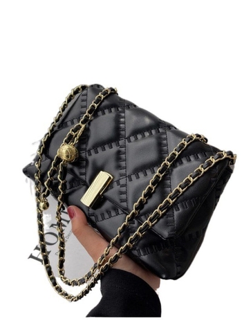Mala ženska torbica s dijamantnim quiltom i lančanim crossbody remenom, gradski stil, proljeće 2025