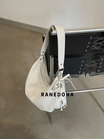 Korejski inspirirana ženska torbica, oblik oblaka, dumpling stil, PU koža, velika veličina, za rame ili crossbody
