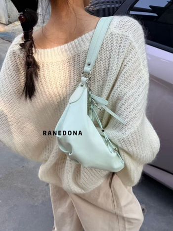 Korejski inspirirana ženska torbica, oblik oblaka, dumpling stil, PU koža, velika veličina, za rame ili crossbody