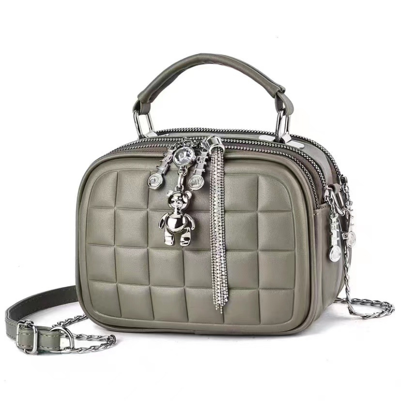 2024 nova ženska mini torbica u korejskom stilu s lančanim remenom, dijamantno kvilting uzorak, PU materijal, mala crossbody