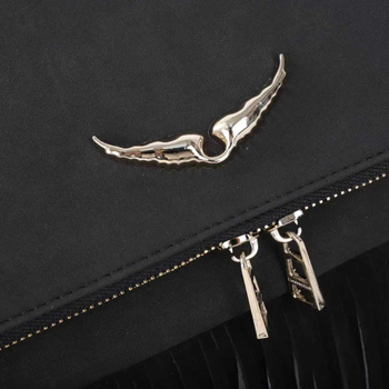 2025 Torba preko ramena s resicom i krilima, dijamantni naglasak, mala PU koža
