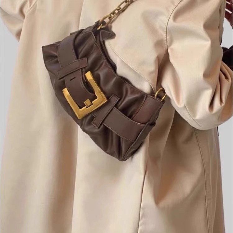 Ženska torba s oblikom oblaka, boutique dizajn, crossbody s dvostrukim remenom, jesen 2025, teksturna kontrastna tekstura, retro street stil, srednja veličina
