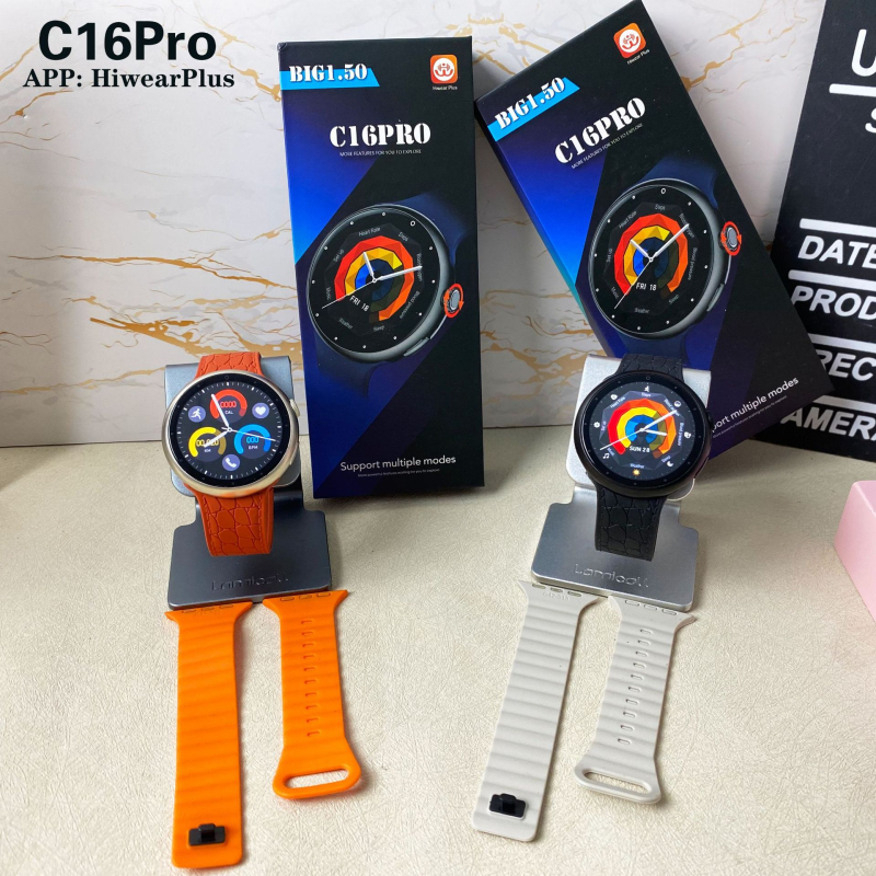 XCTSW C16Pro pametni sat s Bluetoothom, sportski pedometar, obavijesti o porukama, praćenje srčanog ritma, kružni zaslon