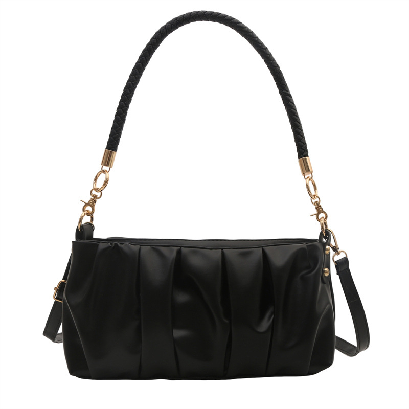 Francuski nišni dizajn ženska crossbody torba, kompaktne veličine, plisirana PU, motiv oblaka