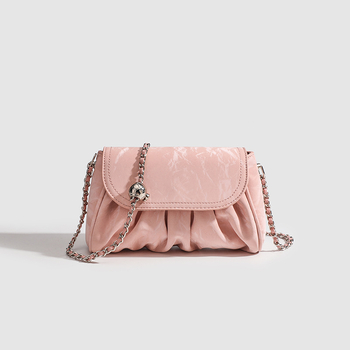 Ženska torba u akademskom stilu s plisiranim dizajnom oblaka, mala, preko ramena ili crossbody, ljeto 2024