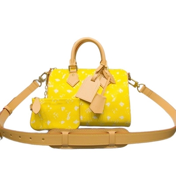 Torba za putovanje od prave kože, velika kapaciteta, stil Boston Speedy, crossbody torba preko jednog ramena, koža prvog sloja