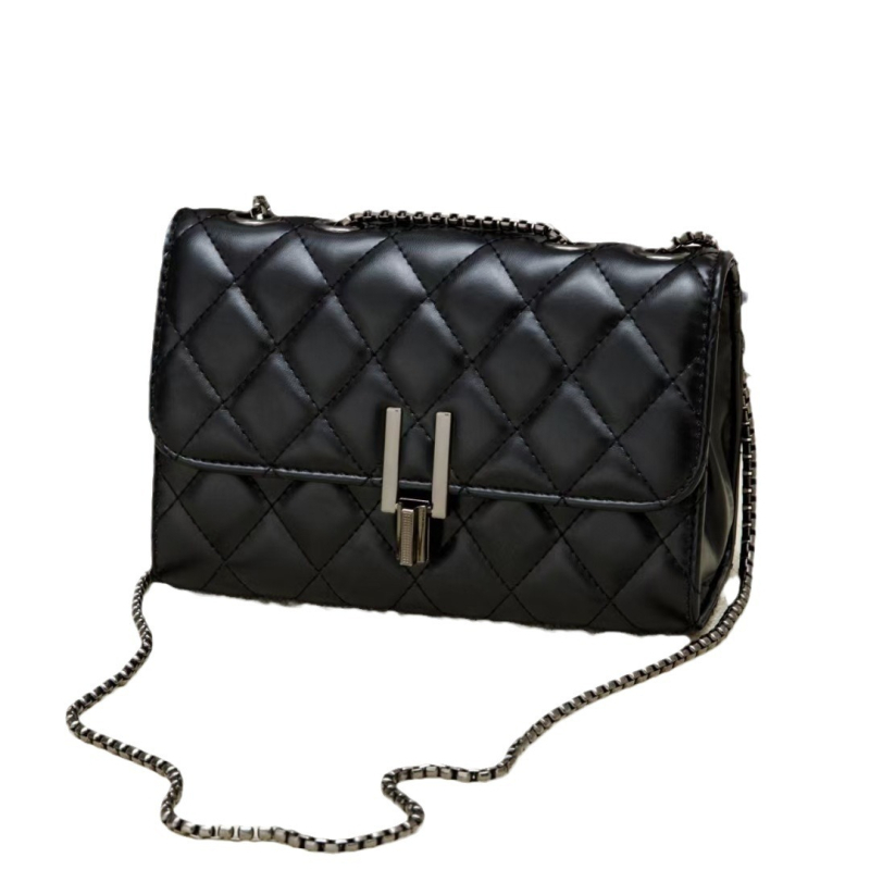 Torba u stilu Chanel, dijamantno šivanje, s lancem, mala crossbody torba za žene, 2023 model