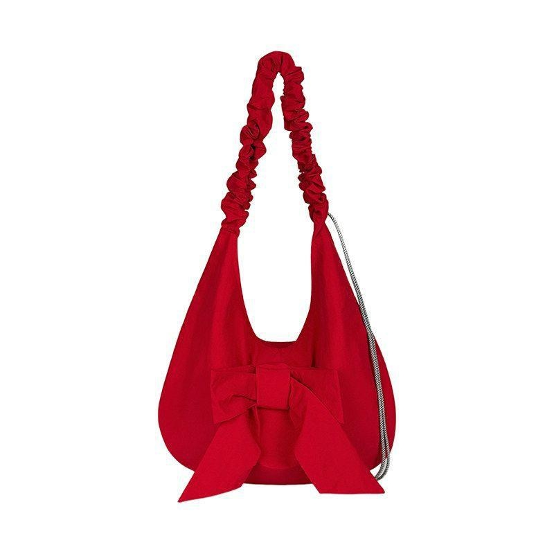 Ženska torbica u korejskom stilu s plisiranom zatvaranjem i šnira, velika kapaciteta, svakodnevna torba preko ramena ili kao crossbody