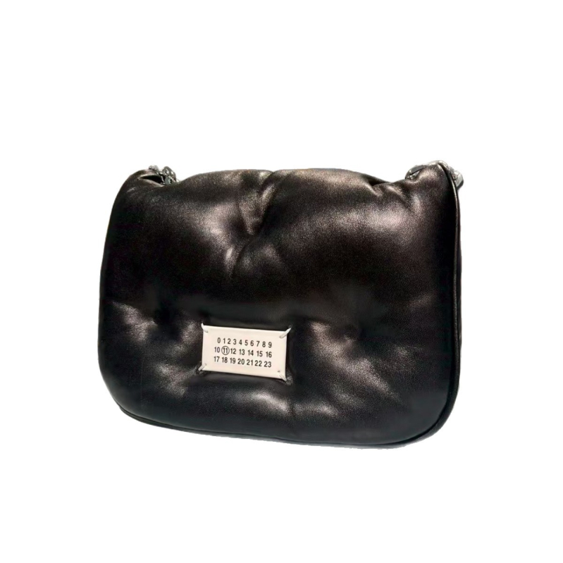 Mekana PU kožna torba s dvostrukim lancem, srednje veličine, za nošenje preko ramena ili kao crossbody