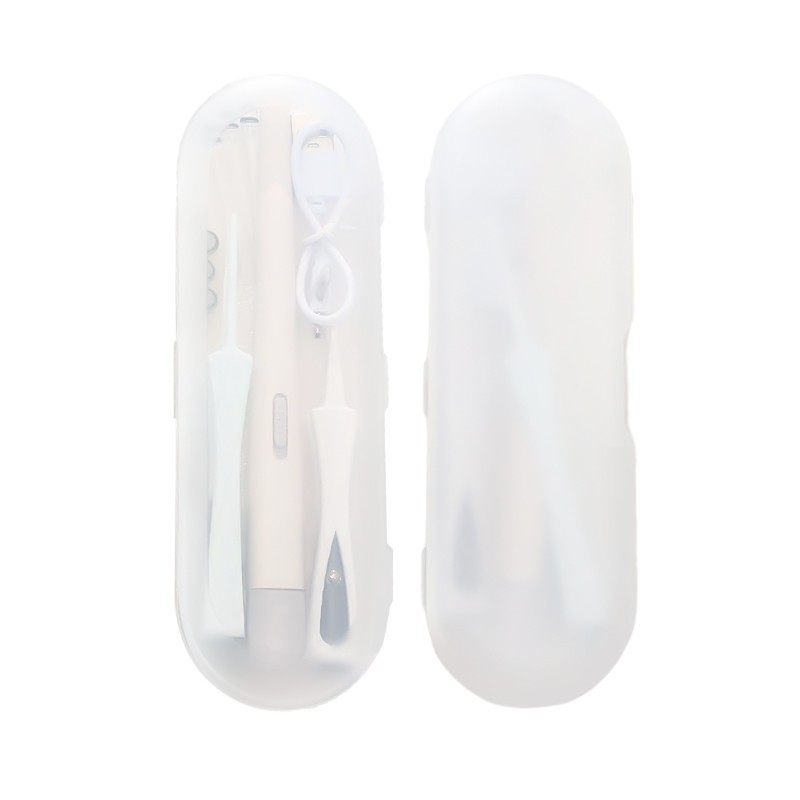 Gudi instrument sigur de curățare a urechilor pentru copii, lingură de urechi iluminată cu LED, pentru bebeluși, cu pensetă vizuală pentru urechi