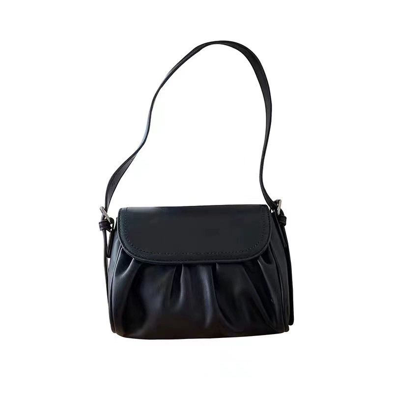 Ženska dnevna crossbody torba za svakodnevnu upotrebu, korejskog stila, plisirana torba s motivom oblaka, srednja veličina, PU koža
