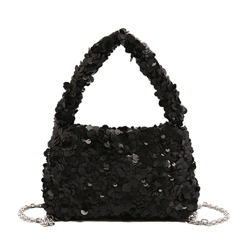 Ženska torbica s šljokicama u oblaku, gradski stil, lančani crossbody, kompaktna kvadratna torbica
