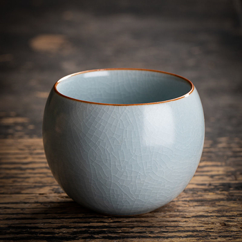 Ruyao ceașcă pentru ceai, ceramic Gongfu cu glazură crăpată, ceașcă personală de degustare a ceaiului