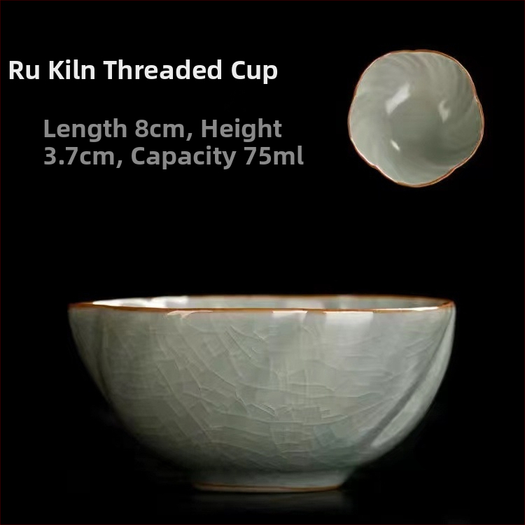 Ruyao ceașcă pentru ceai, ceramic Gongfu cu glazură crăpată, ceașcă personală de degustare a ceaiului
