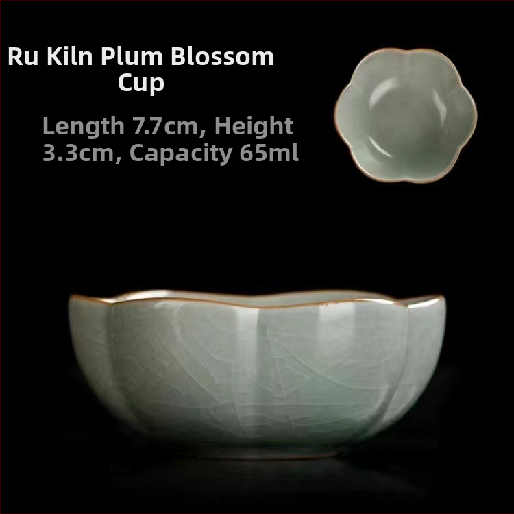 Ruyao ceașcă pentru ceai, ceramic Gongfu cu glazură crăpată, ceașcă personală de degustare a ceaiului