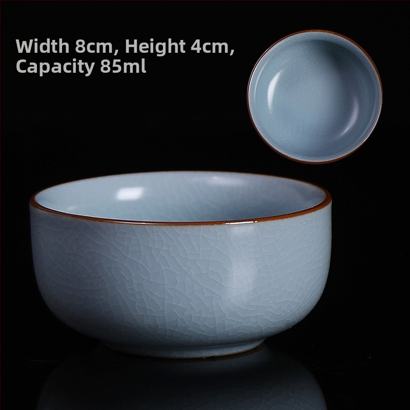 Ruyao ceașcă pentru ceai, ceramic Gongfu cu glazură crăpată, ceașcă personală de degustare a ceaiului