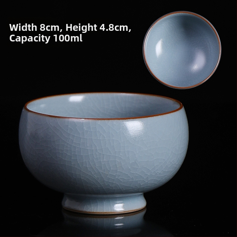 Ruyao ceașcă pentru ceai, ceramic Gongfu cu glazură crăpată, ceașcă personală de degustare a ceaiului
