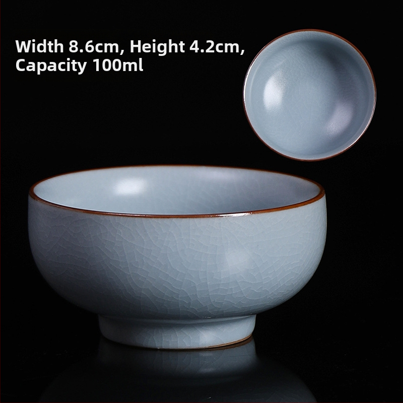 Ruyao ceașcă pentru ceai, ceramic Gongfu cu glazură crăpată, ceașcă personală de degustare a ceaiului