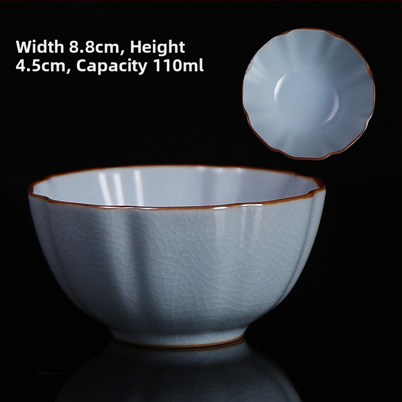 Ruyao ceașcă pentru ceai, ceramic Gongfu cu glazură crăpată, ceașcă personală de degustare a ceaiului