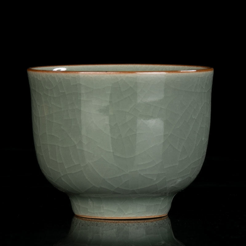 Ruyao ceașcă pentru ceai, ceramic Gongfu cu glazură crăpată, ceașcă personală de degustare a ceaiului